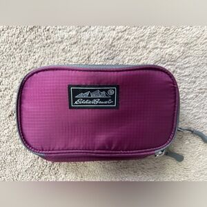 Eddie Bauer tech or Jewelry organizer dark pink Ripstop
